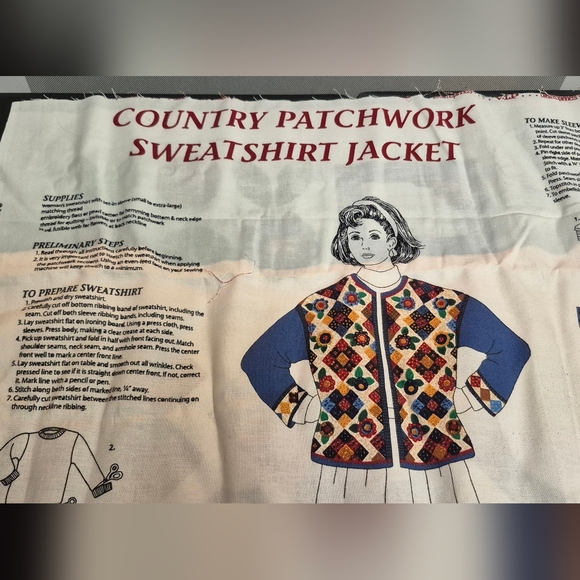 Colorful Patchwork Sweatshirt Jacket - Picture 1 of 4